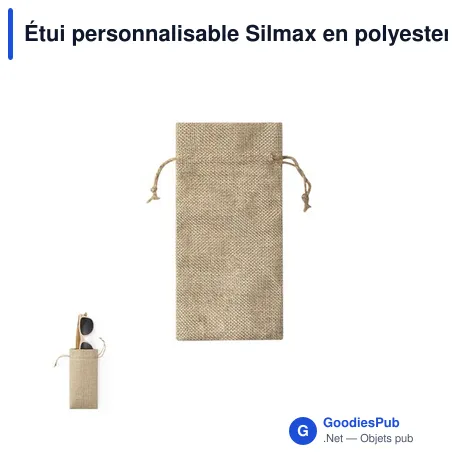 Étui personnalisable Silmax en polyester pour logo d'entreprise