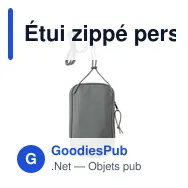 Étui zippé personnalisable en polyester rPET Gracelyn avec logo - Miniature 5