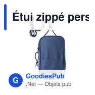 Étui zippé personnalisable en polyester rPET Gracelyn avec logo - Miniature 6