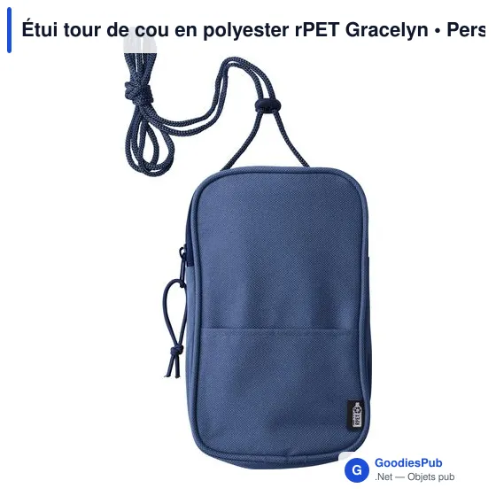 Étui zippé personnalisable en polyester rPET Gracelyn avec logo - Image 6