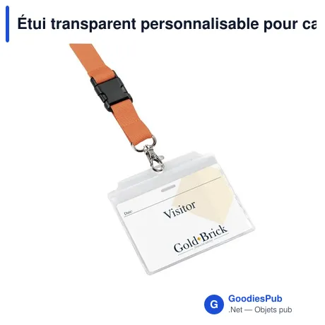 Étui transparent personnalisable pour cartes - Logo inclus