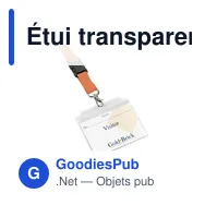 Étui transparent personnalisable pour cartes - Logo inclus - Miniature 2