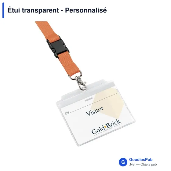 Étui transparent personnalisable pour cartes - Logo inclus - Image 2