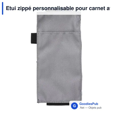 Etui zippé personnalisable pour carnet avec logo - Dallas