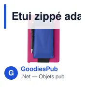 Etui zippé personnalisable pour carnet avec logo - Dallas - Miniature 2