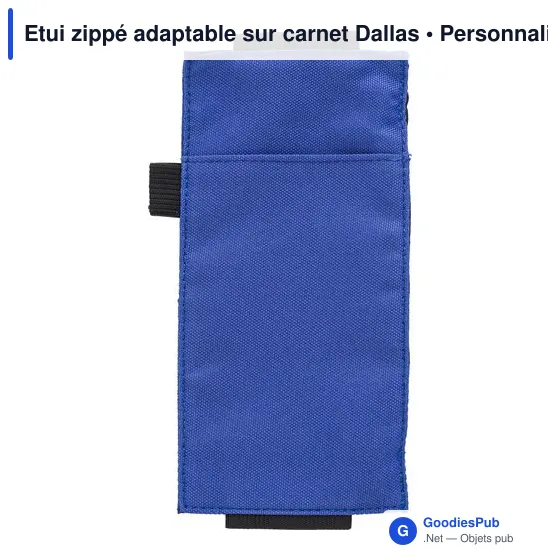 Etui zippé personnalisable pour carnet avec logo - Dallas - Image 11