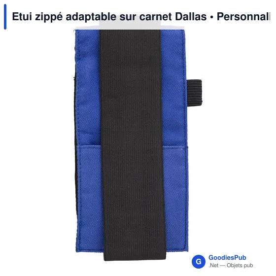 Etui zippé personnalisable pour carnet avec logo - Dallas - Image 4