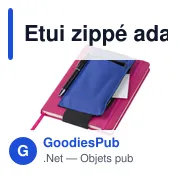 Etui zippé personnalisable pour carnet avec logo - Dallas - Miniature 5