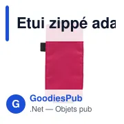 Etui zippé personnalisable pour carnet avec logo - Dallas - Miniature 6