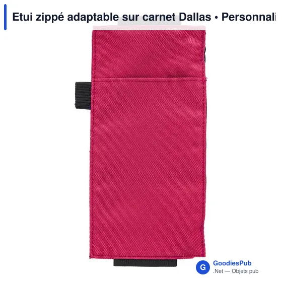 Etui zippé personnalisable pour carnet avec logo - Dallas - Image 6