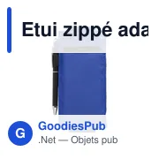 Etui zippé personnalisable pour carnet avec logo - Dallas - Miniature 8