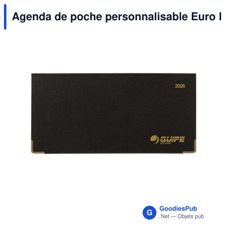 Agenda de poche personnalisable Euro Business avec logo - 6 langues