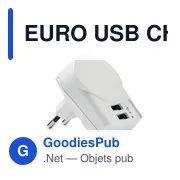 EURO USB CHARGER 2XA Chargeur Euro Skross (2xA) - Miniature 1