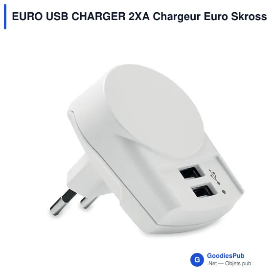EURO USB CHARGER 2XA Chargeur Euro Skross (2xA) - Image 1