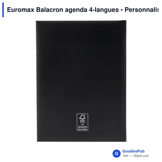 Agenda de bureau personnalisable Euromax Balacron avec logo - Image 8