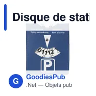 Disque de stationnement personnalisable avec logo - EuroNorm - Miniature 1
