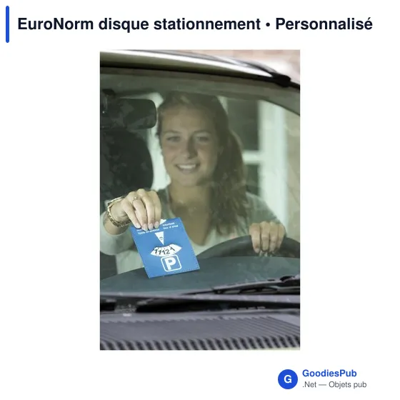 Disque de stationnement personnalisable avec logo - EuroNorm - Image 2
