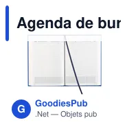 Agenda de bureau personnalisable Eurotop Balacron avec logo - Miniature 5