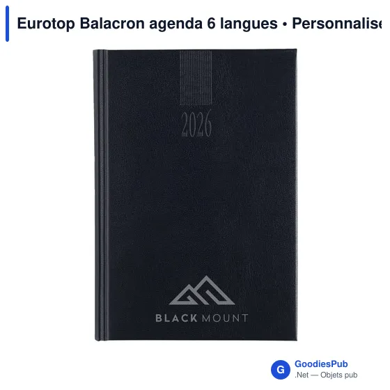 Agenda de bureau personnalisable Eurotop Balacron avec logo - Image 7