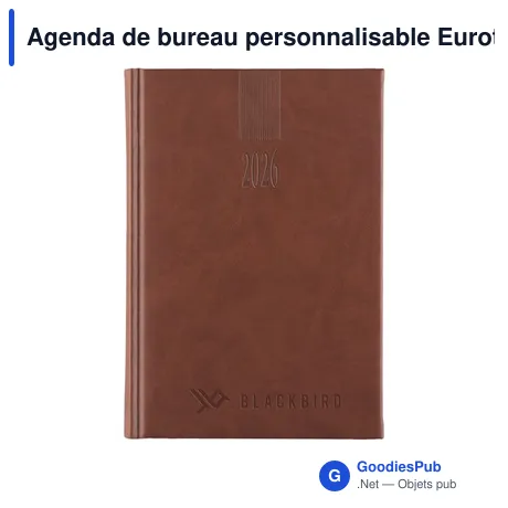 Agenda de bureau personnalisable Eurotop Sabana avec logo