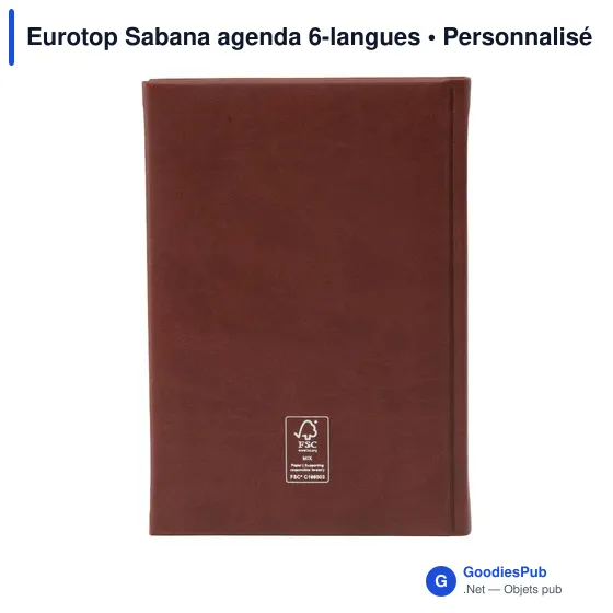 Agenda de bureau personnalisable Eurotop Sabana avec logo - Image 3