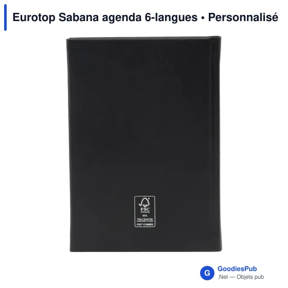 Agenda de bureau personnalisable Eurotop Sabana avec logo - Image 6
