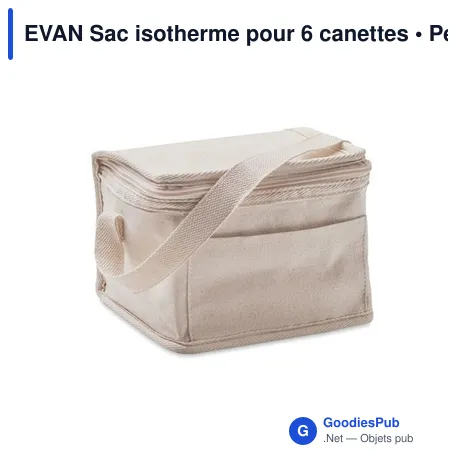EVAN Sac isotherme pour 6 canettes
