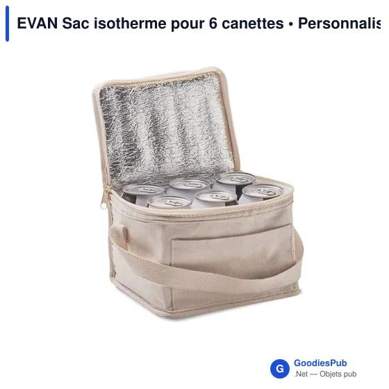 EVAN Sac isotherme pour 6 canettes - Image 2