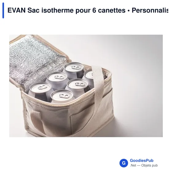 EVAN Sac isotherme pour 6 canettes - Image 3