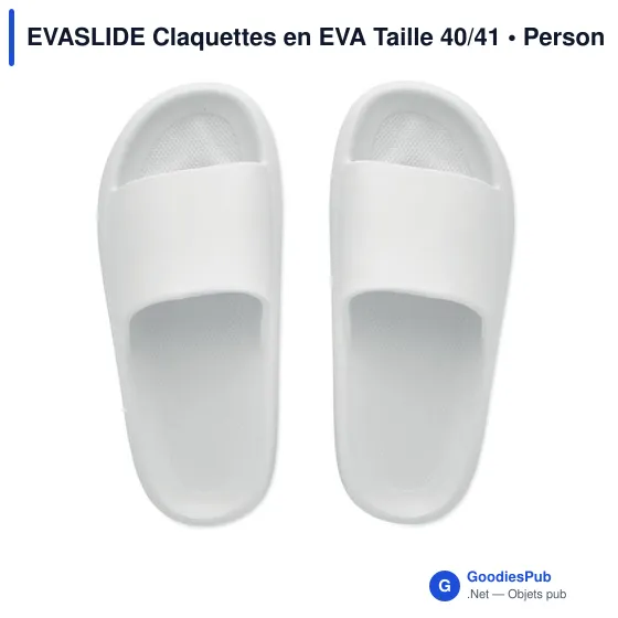 Claquettes personnalisables en EVA avec logo - EVASLIDE Taille 40/41 - Image 2