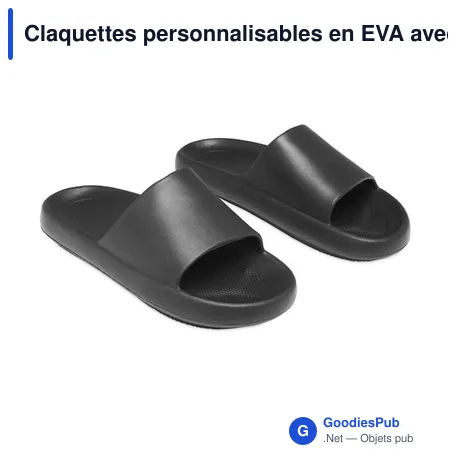 Claquettes personnalisables en EVA avec logo - EVASLIDE Taille 44/45