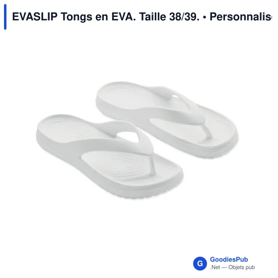 Tongs personnalisables en EVA avec logo - EVASLIP Taille 38/39 - Image 2