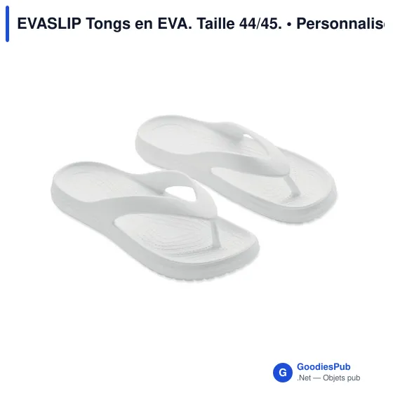 Tongs personnalisables en EVA - Modèle EVASLIP avec logo - Image 2