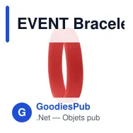 EVENT Bracelet en silicone. - Miniature 1