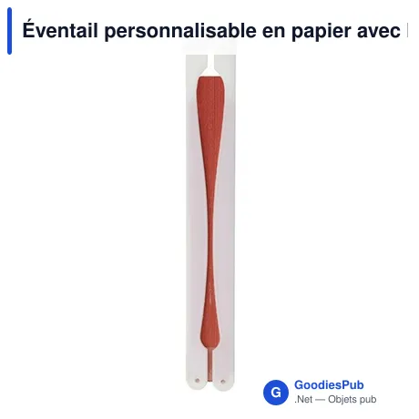 Éventail personnalisable en papier avec logo - Goodies entreprise