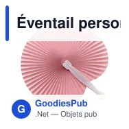 Éventail personnalisable en papier avec logo - Goodies entreprise - Miniature 4