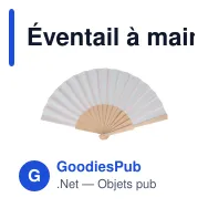 Éventail à main personnalisable en bois et R-PET avec logo - Sublimation couleur - Miniature 2
