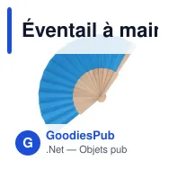 Éventail à main personnalisable en bois et R-PET avec logo - 8 coloris - Miniature 3
