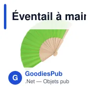 Éventail à main personnalisable en bois et R-PET avec logo - 8 coloris - Miniature 4