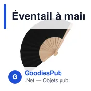Éventail à main personnalisable en bois et R-PET avec logo - 8 coloris - Miniature 5