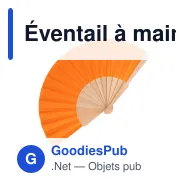 Éventail à main personnalisable en bois et R-PET avec logo - 8 coloris - Miniature 6