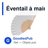 Éventail à main personnalisable en bois et R-PET avec logo - 8 coloris - Miniature 7