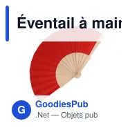 Éventail à main personnalisable en bois et R-PET avec logo - 8 coloris - Miniature 8