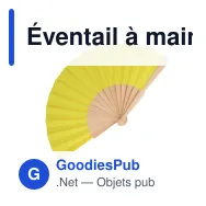 Éventail à main personnalisable en bois et R-PET avec logo - 8 coloris - Miniature 9