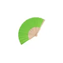 Variante Vert clair - Éventail à main personnalisable en bois et R-PET avec logo - 8 coloris