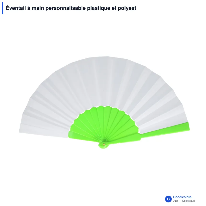 Éventail à main personnalisable plastique et polyester avec logo - Sublimation - Image 11