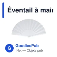 Éventail à main personnalisable plastique et polyester avec logo - Sublimation - Miniature 4