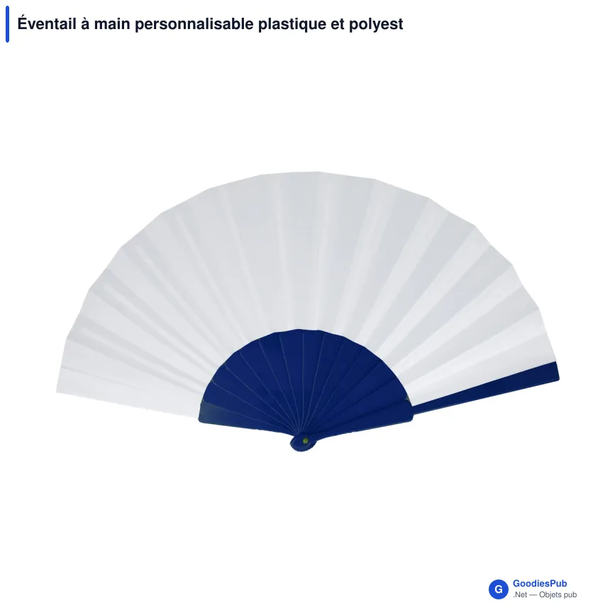 Éventail à main personnalisable plastique et polyester avec logo - Sublimation - Image 8