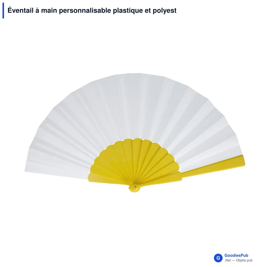 Éventail à main personnalisable plastique et polyester avec logo - Sublimation - Image 9
