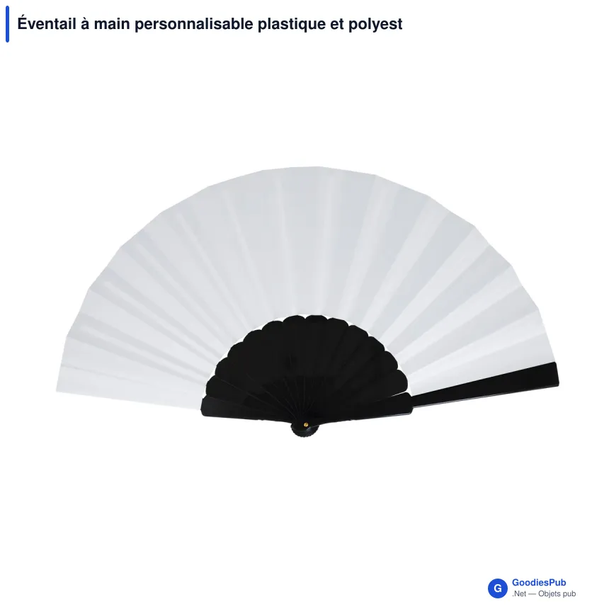Éventail à main personnalisable plastique et polyester avec logo - Sublimation - Image 10